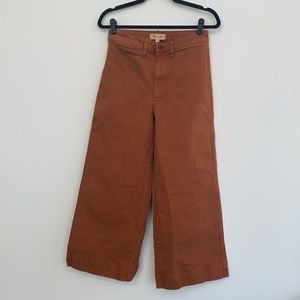 Madewell Rust Wide Leg Culotte